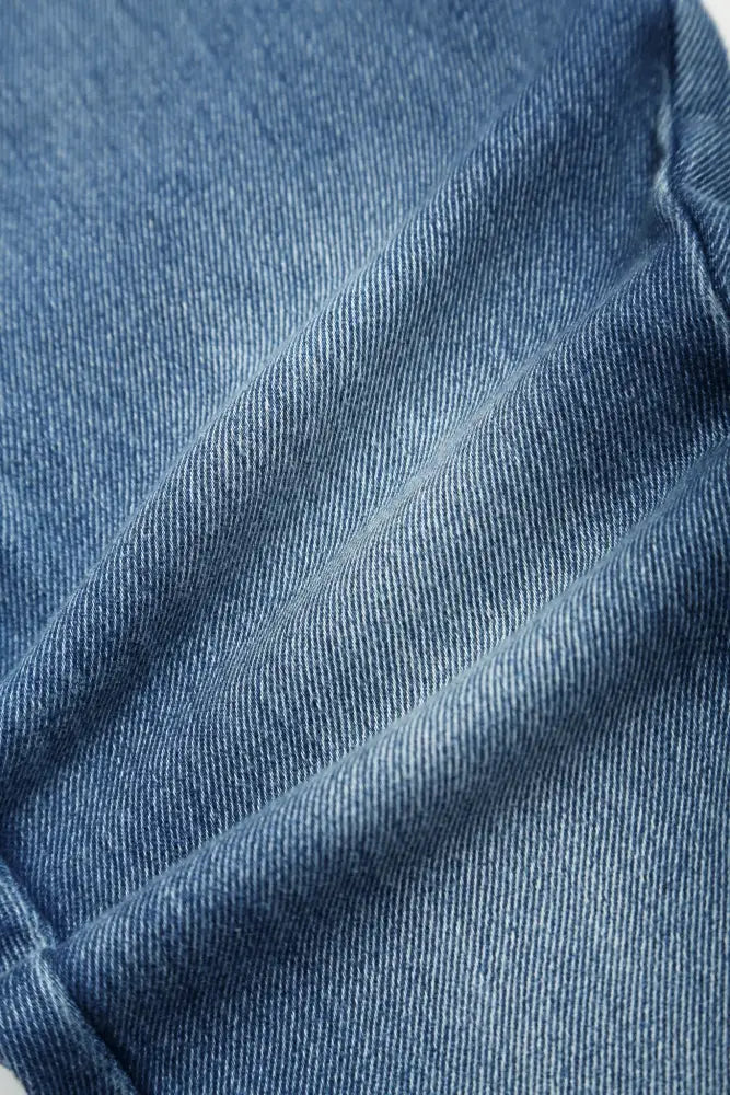 Starry Flare Knit Denim Pants