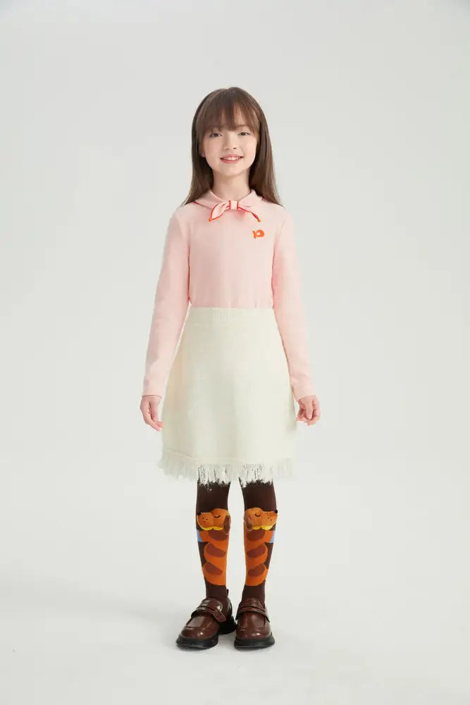 Twisted Bread Dog Alpaca-Feel Knit Skirt