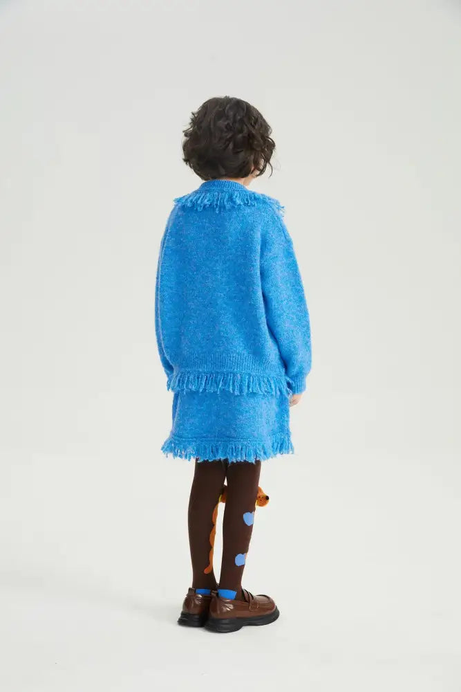 Twisted Bread Dog Alpaca-Feel Knit Skirt