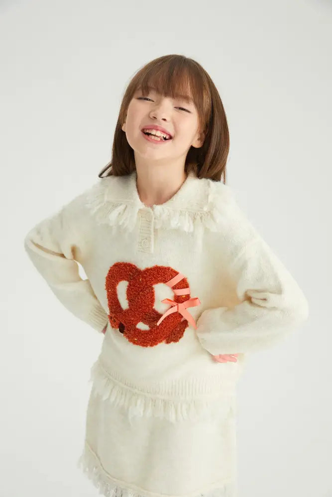 Twisted Bread Dog Alpaca-Feel Knit Sweater